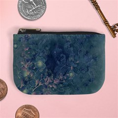 Vintage Floral In Blue Colors Mini Coin Purses