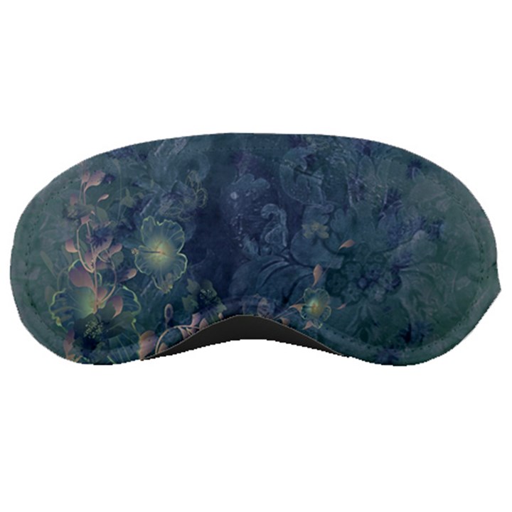 Vintage Floral In Blue Colors Sleeping Masks