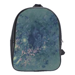 Vintage Floral In Blue Colors School Bags(large)  by FantasyWorld7