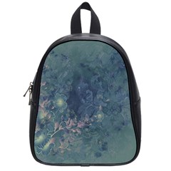 Vintage Floral In Blue Colors School Bags (small) 