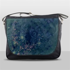 Vintage Floral In Blue Colors Messenger Bags