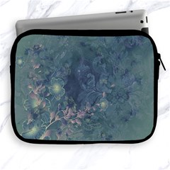 Vintage Floral In Blue Colors Apple Ipad 2/3/4 Zipper Cases