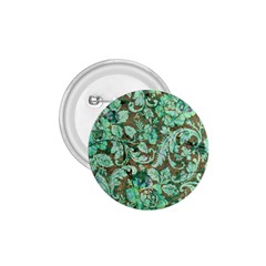 Beautiful Floral Pattern In Green 1 75  Buttons