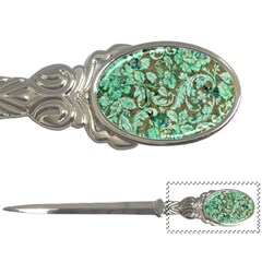 Beautiful Floral Pattern In Green Letter Openers by FantasyWorld7