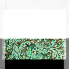 Beautiful Floral Pattern In Green Rectangular Jigsaw Puzzl