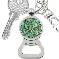 Beautiful Floral Pattern In Green Bottle Opener Key Chains