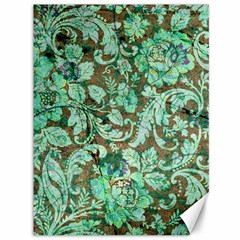 Beautiful Floral Pattern In Green Canvas 36  X 48  