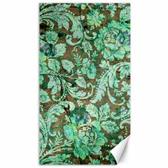 Beautiful Floral Pattern In Green Canvas 40  X 72  