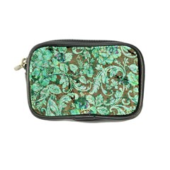 Beautiful Floral Pattern In Green Coin Purse