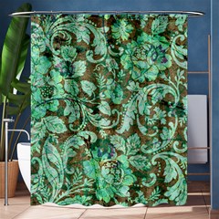 Beautiful Floral Pattern In Green Shower Curtain 60  X 72  (medium) 