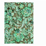 Beautiful Floral Pattern In Green Large Garden Flag (Two Sides) Front