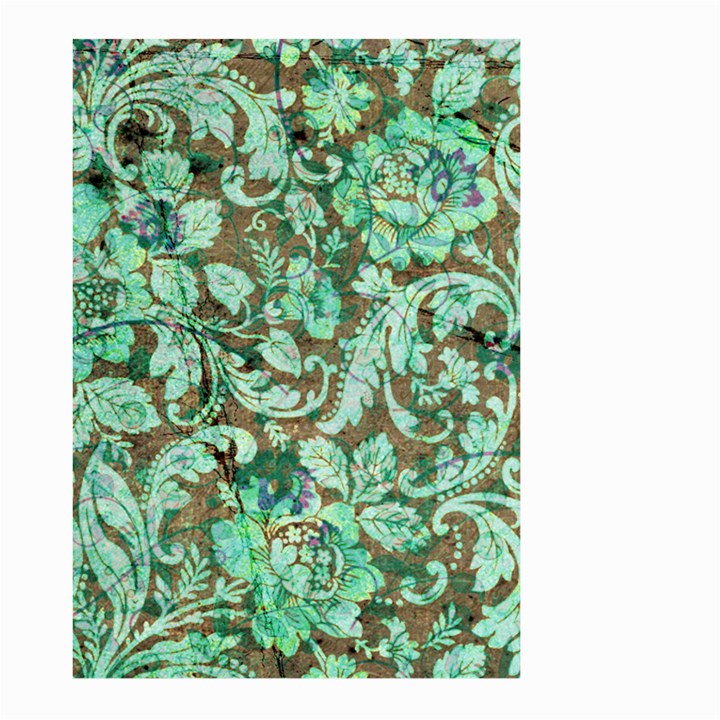 Beautiful Floral Pattern In Green Large Garden Flag (Two Sides)