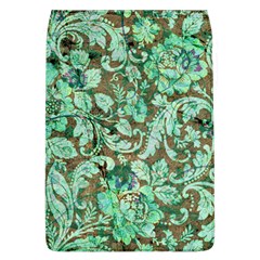 Beautiful Floral Pattern In Green Flap Covers (l) 