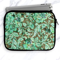 Beautiful Floral Pattern In Green Apple Ipad 2/3/4 Zipper Cases