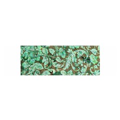 Beautiful Floral Pattern In Green Satin Scarf (oblong)