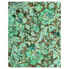 Beautiful Floral Pattern In Green Drawstring Bag (small)