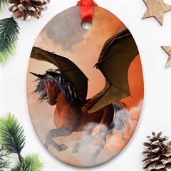 The Dark Unicorn Ornament (oval) 