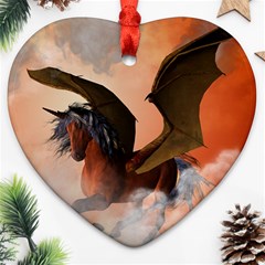 The Dark Unicorn Ornament (heart) 