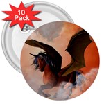 The Dark Unicorn 3  Buttons (10 pack)  Front