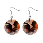 The Dark Unicorn Mini Button Earrings Front