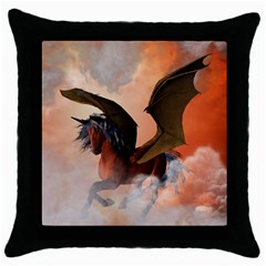 The Dark Unicorn Throw Pillow Cases (black)