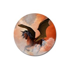 The Dark Unicorn Magnet 3  (round) by FantasyWorld7