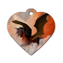 The Dark Unicorn Dog Tag Heart (one Side)