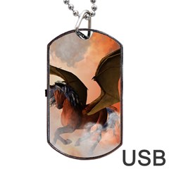 The Dark Unicorn Dog Tag Usb Flash (two Sides) 