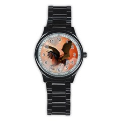 The Dark Unicorn Stainless Steel Round Watches