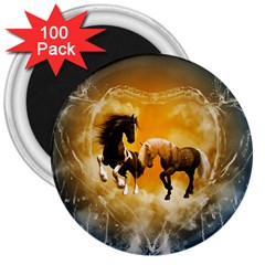 Wonderful Horses 3  Magnets (100 Pack) by FantasyWorld7