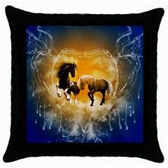 Wonderful Horses Throw Pillow Cases (black)