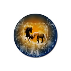 Wonderful Horses Rubber Coaster (round) 