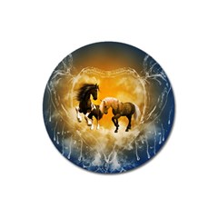 Wonderful Horses Magnet 3  (round)