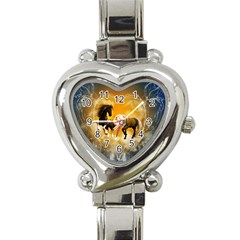 Wonderful Horses Heart Italian Charm Watch