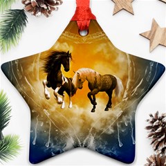 Wonderful Horses Star Ornament (two Sides) 