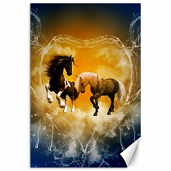 Wonderful Horses Canvas 24  X 36  by FantasyWorld7