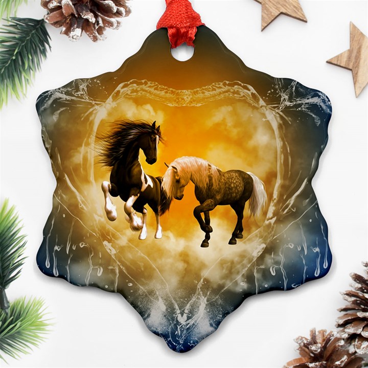 Wonderful Horses Snowflake Ornament (2-Side)