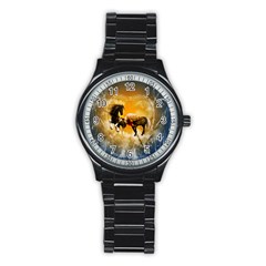 Wonderful Horses Stainless Steel Round Watches