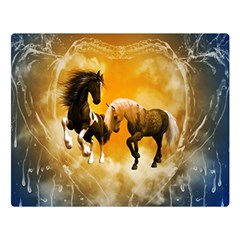 Wonderful Horses Double Sided Flano Blanket (large)  by FantasyWorld7