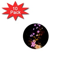 Awesome Flowers With Fire And Flame 1  Mini Buttons (10 Pack)  by FantasyWorld7