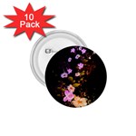 Awesome Flowers With Fire And Flame 1.75  Buttons (10 pack) Front