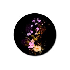 Awesome Flowers With Fire And Flame Magnet 3  (round) by FantasyWorld7