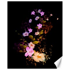 Awesome Flowers With Fire And Flame Canvas 16  X 20  