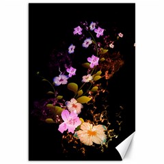 Awesome Flowers With Fire And Flame Canvas 20  X 30  