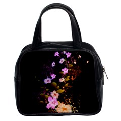 Awesome Flowers With Fire And Flame Classic Handbags (2 Sides) by FantasyWorld7