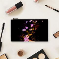 Awesome Flowers With Fire And Flame Cosmetic Bag (small) 