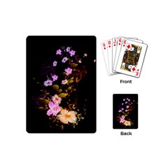 Awesome Flowers With Fire And Flame Playing Cards (mini) 