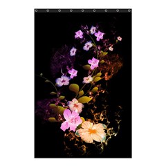 Awesome Flowers With Fire And Flame Shower Curtain 48  X 72  (small)  by FantasyWorld7