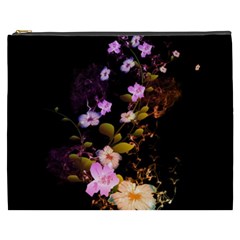 Awesome Flowers With Fire And Flame Cosmetic Bag (xxxl)  by FantasyWorld7