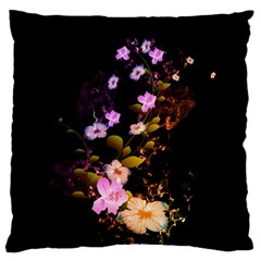 Awesome Flowers With Fire And Flame Standard Flano Cushion Cases (one Side) 